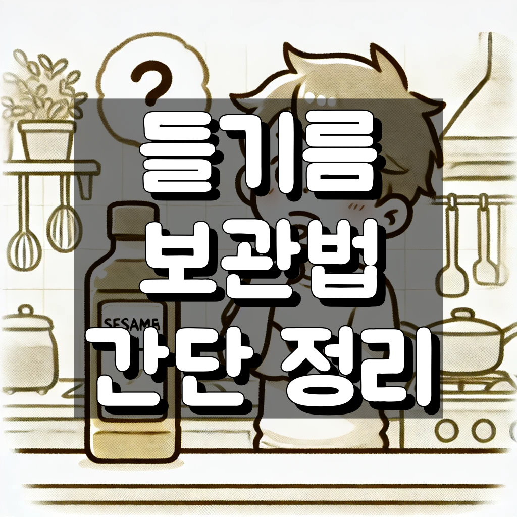 들기름 보관법 대표 이미지